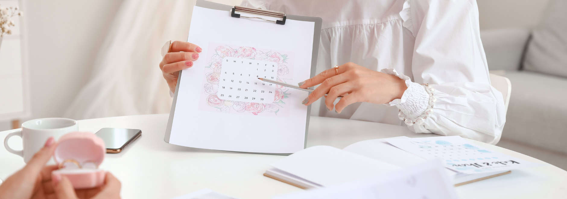 calendar of a wedding planner